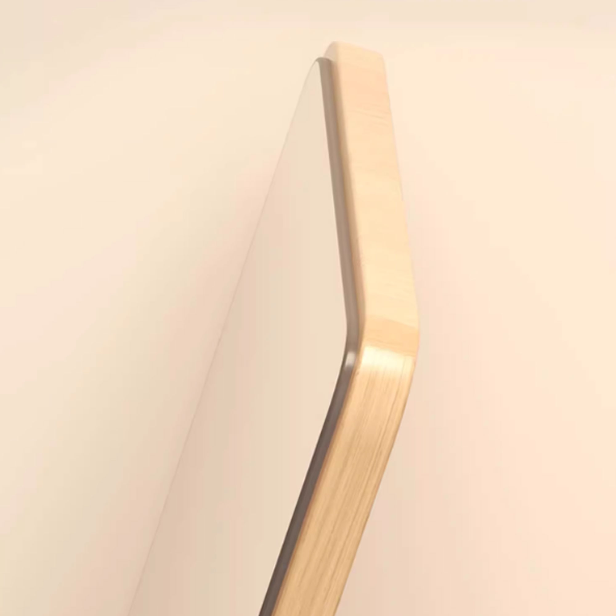 Softree-Mirrors-PC Rectangular Compact Table Mirror Vertical Wood Frame Mirror Table Mirror 90 Degree Rotation Makeup Mirror. - Image 8